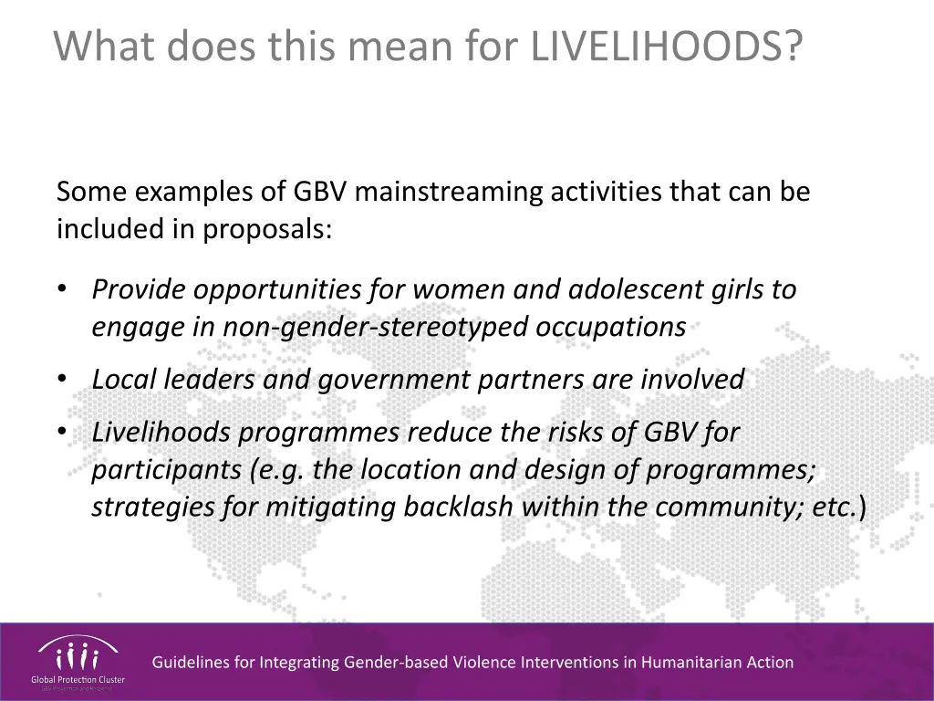 what does this mean for livelihoods 3