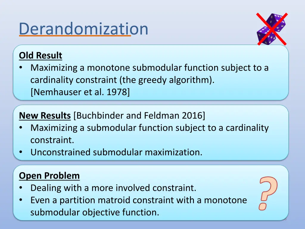 derandomization