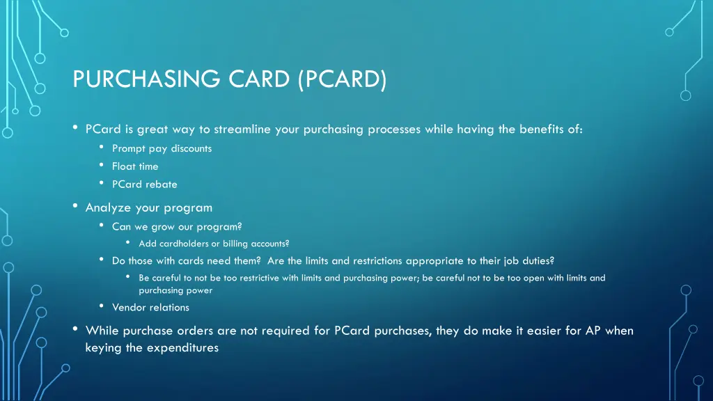 purchasing card pcard