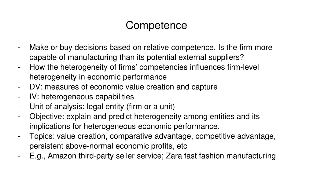 competence