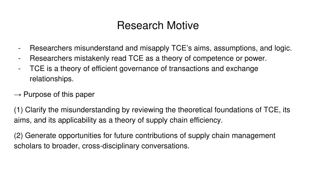 research motive