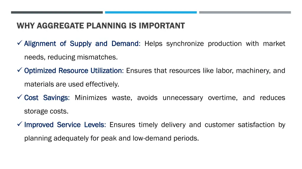 why aggregate planning is important