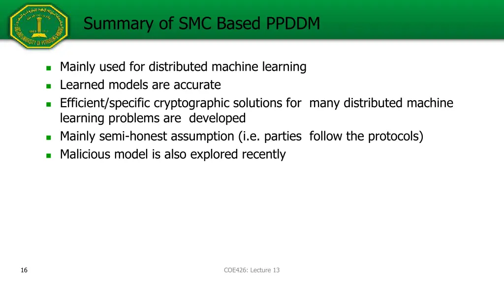 summary of smc based ppddm