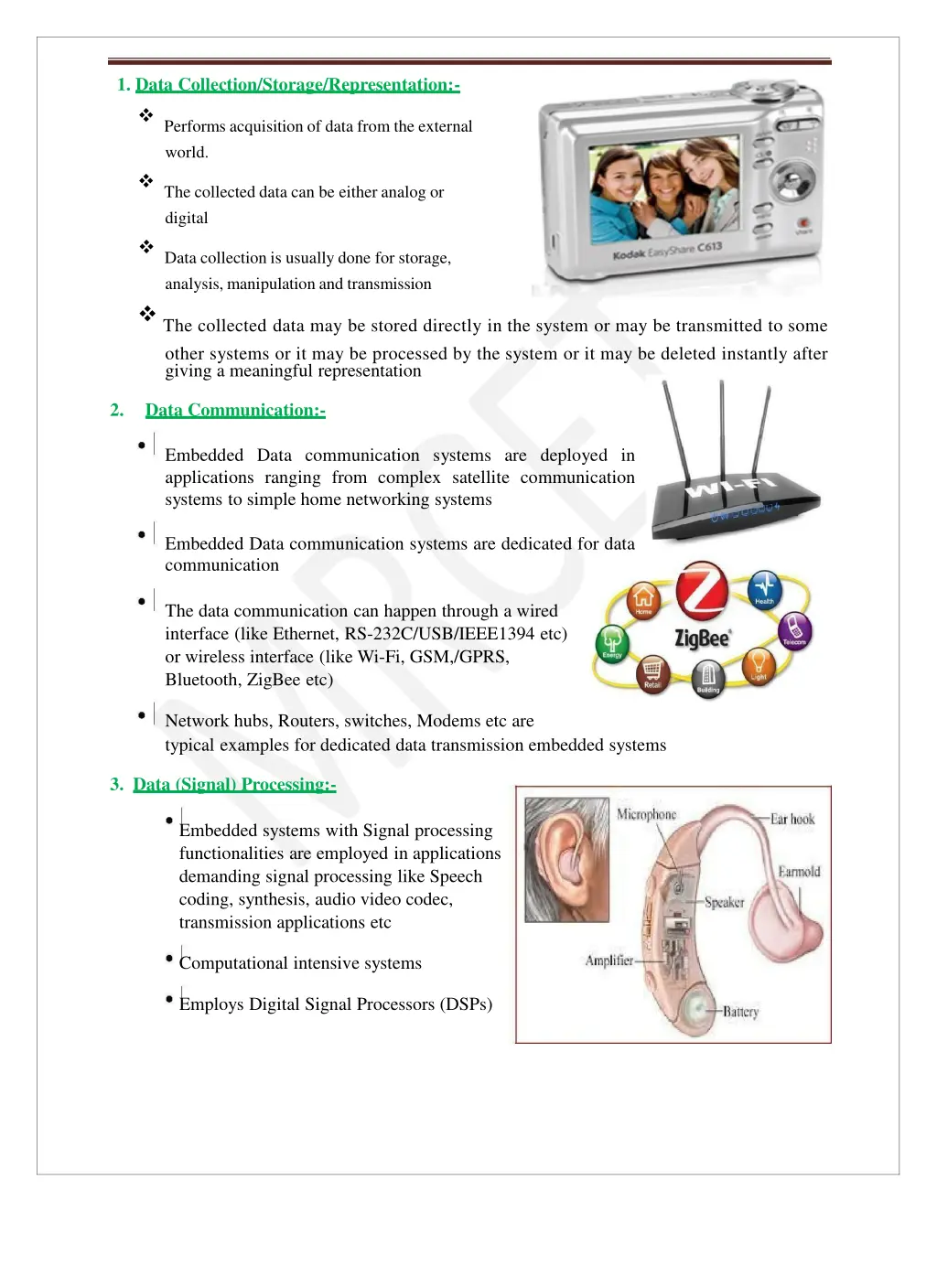 1 data collection storage representation