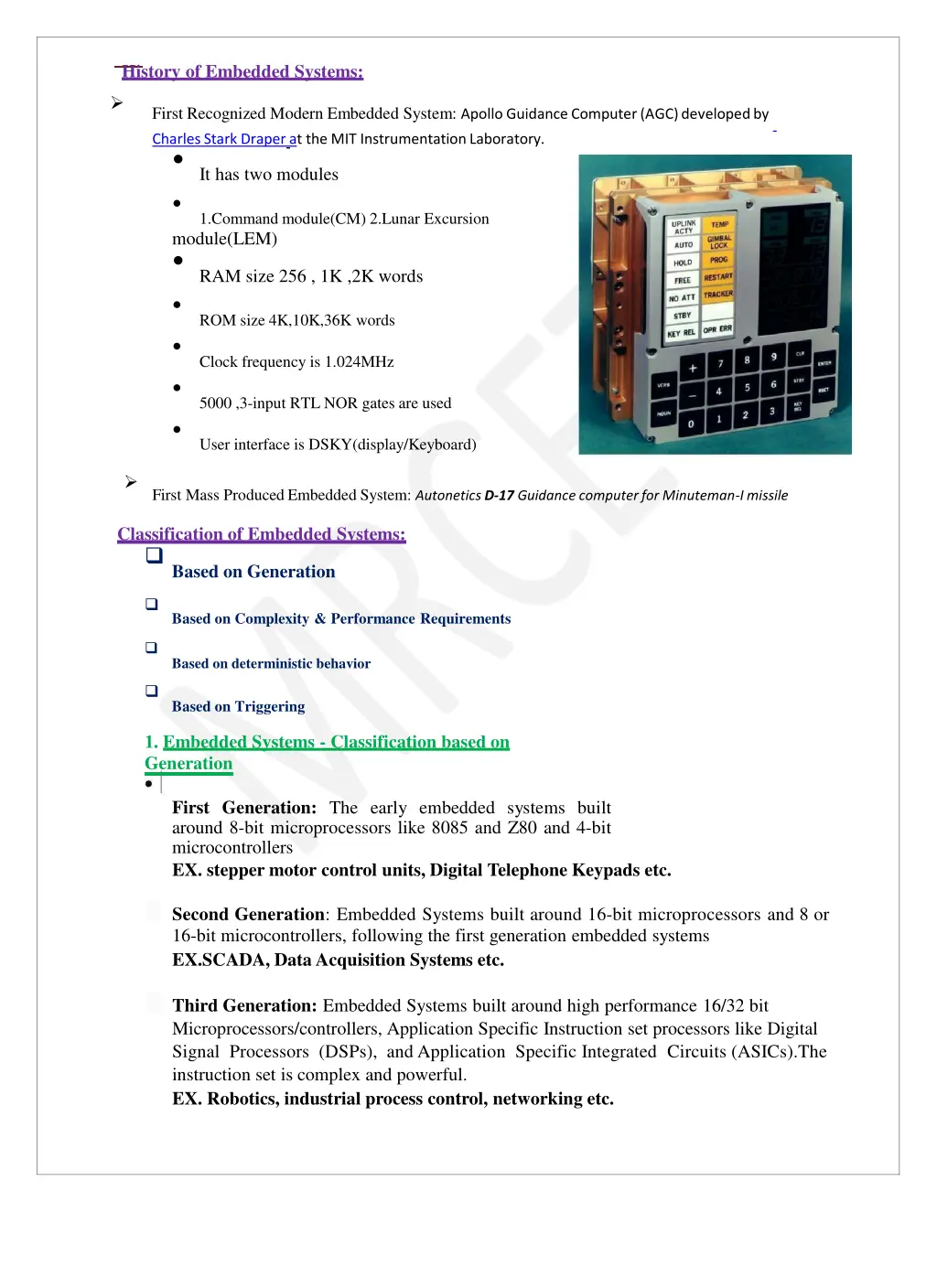 history of embedded systems