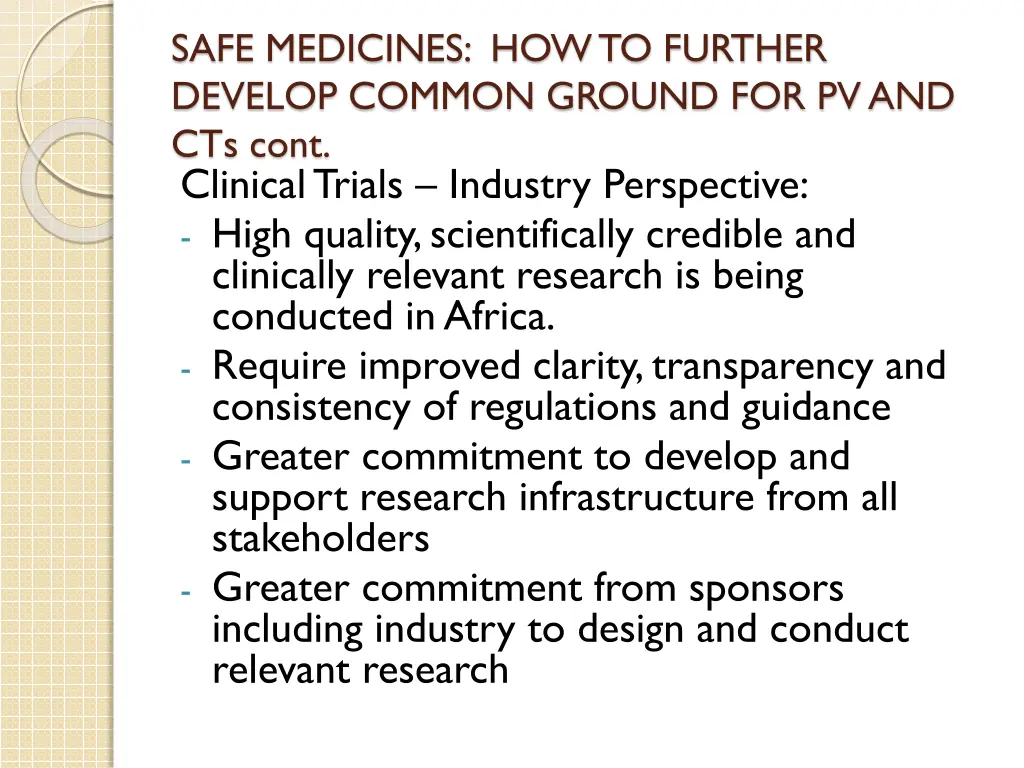 safe medicines how to further develop common 3