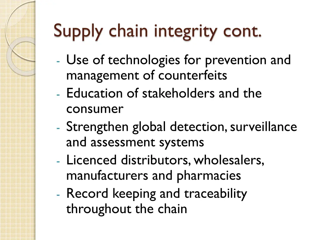 supply chain integrity cont 2