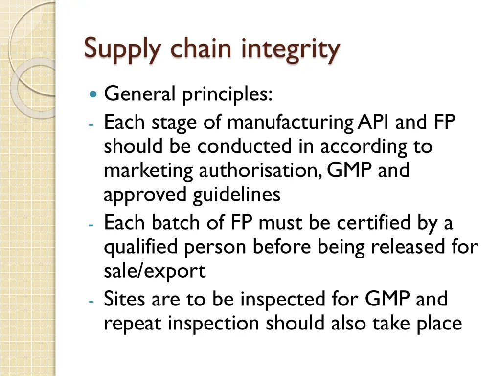 supply chain integrity