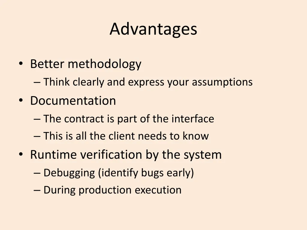 advantages