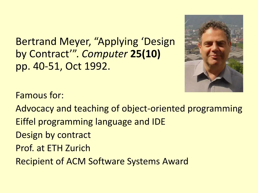bertrand meyer applying design by contract