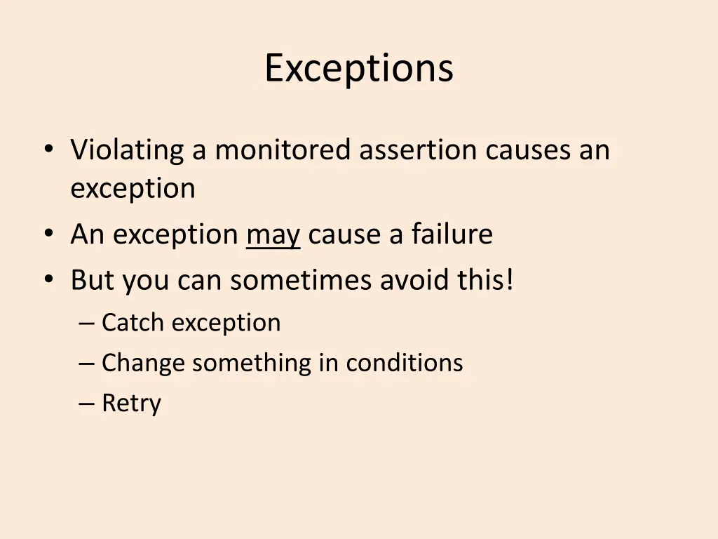 exceptions