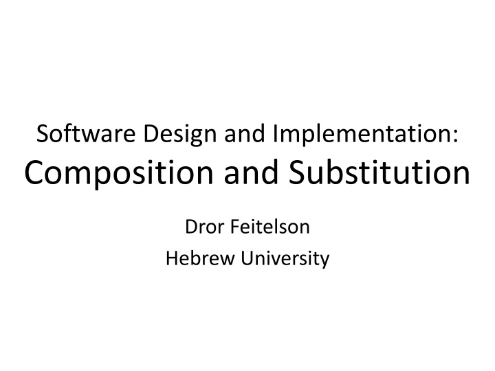 software design and implementation composition