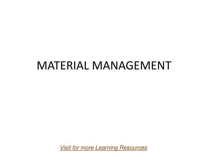 material management