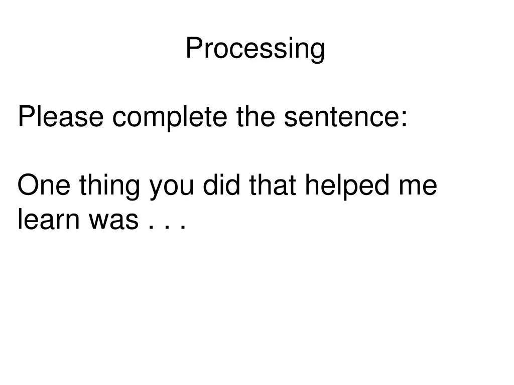 processing