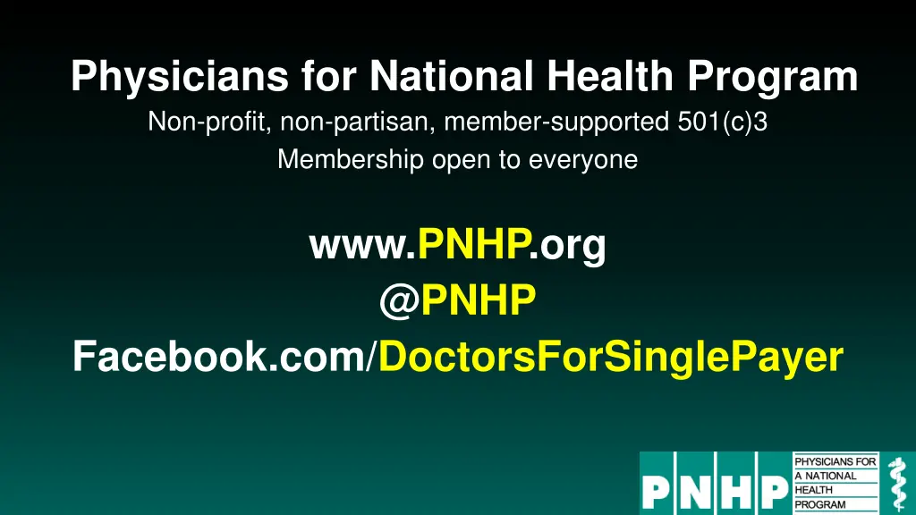 physicians for national health program non profit