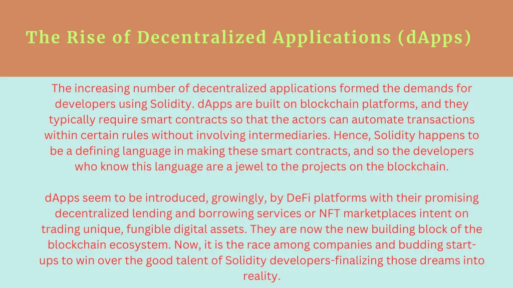 the rise of decentralized applications dapps