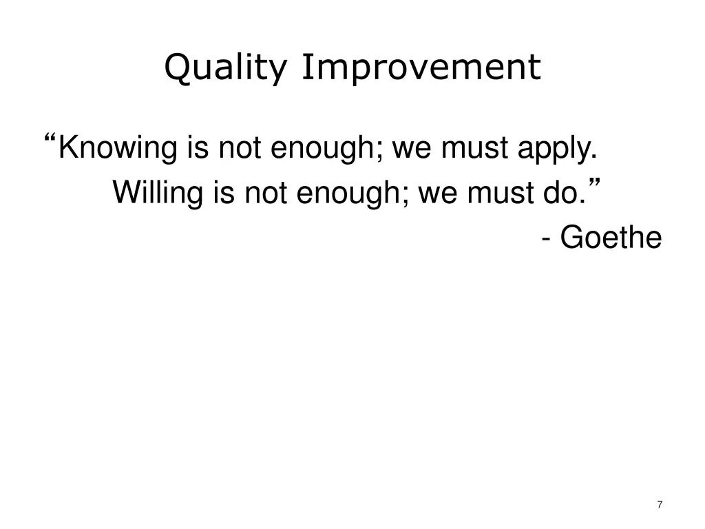 quality improvement 1