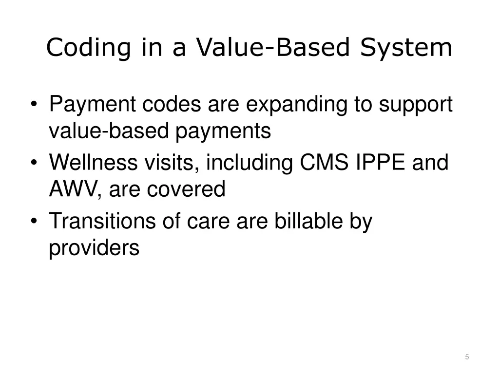 coding in a value based system