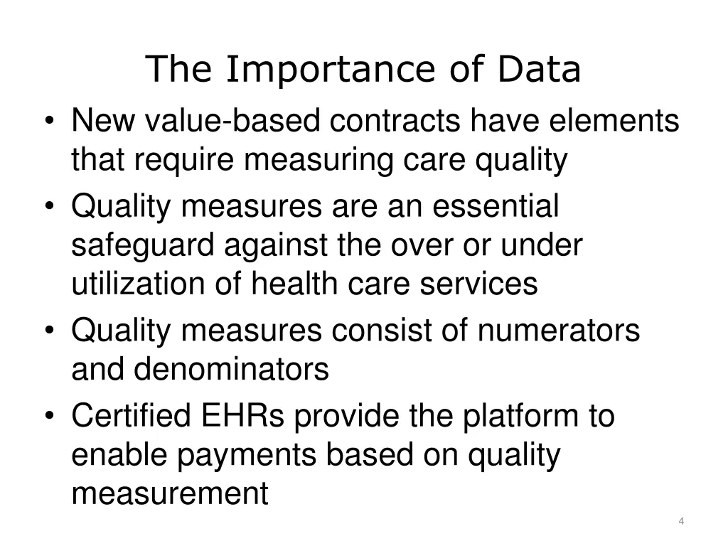 the importance of data new value based contracts