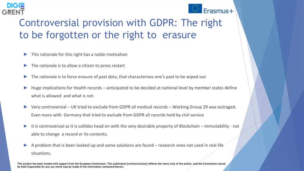 controversial provision with gdpr the right