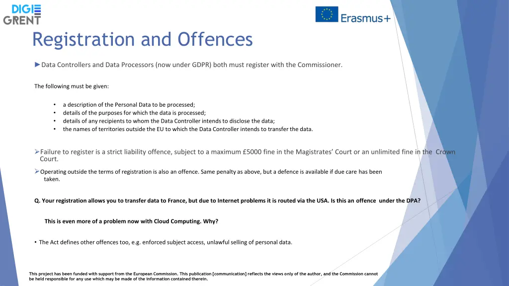 registration and offences