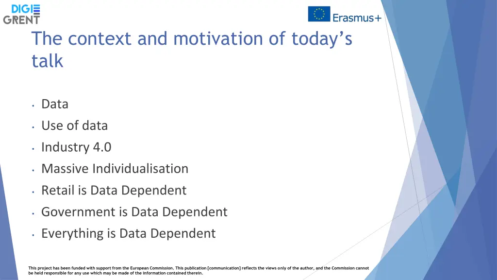 the context and motivation of today s talk