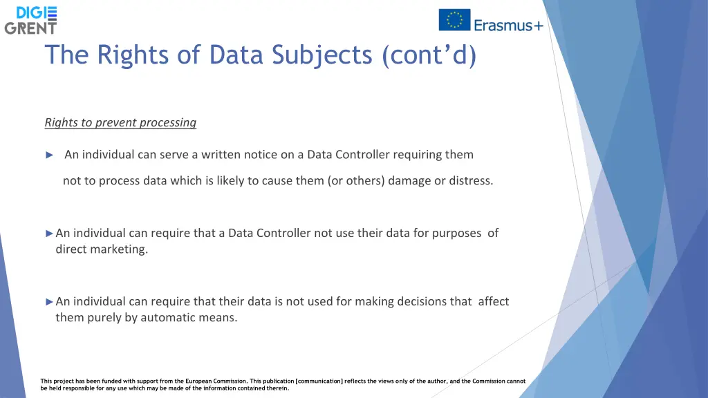 the rights of data subjects cont d
