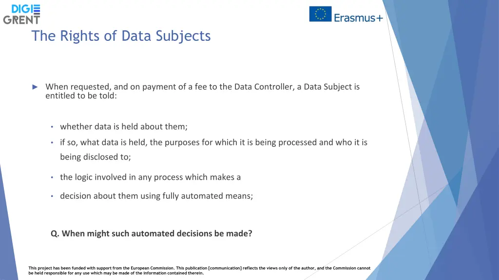 the rights of data subjects