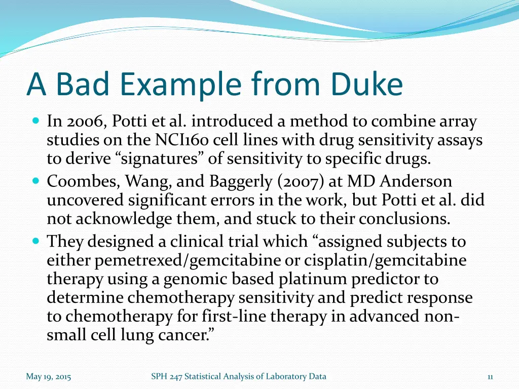 a bad example from duke