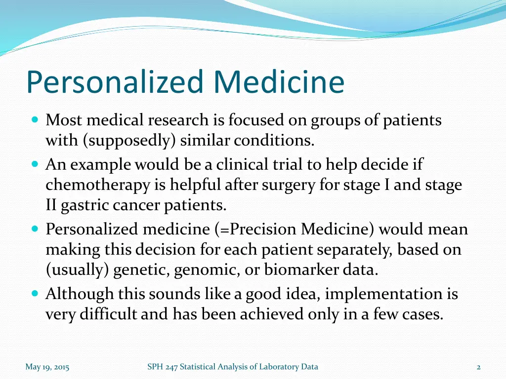 personalized medicine