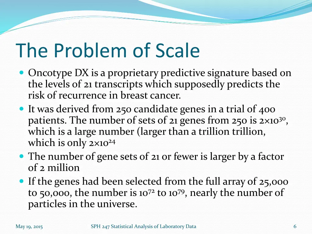 the problem of scale