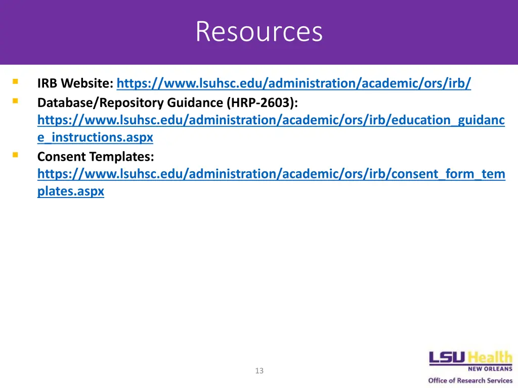resources