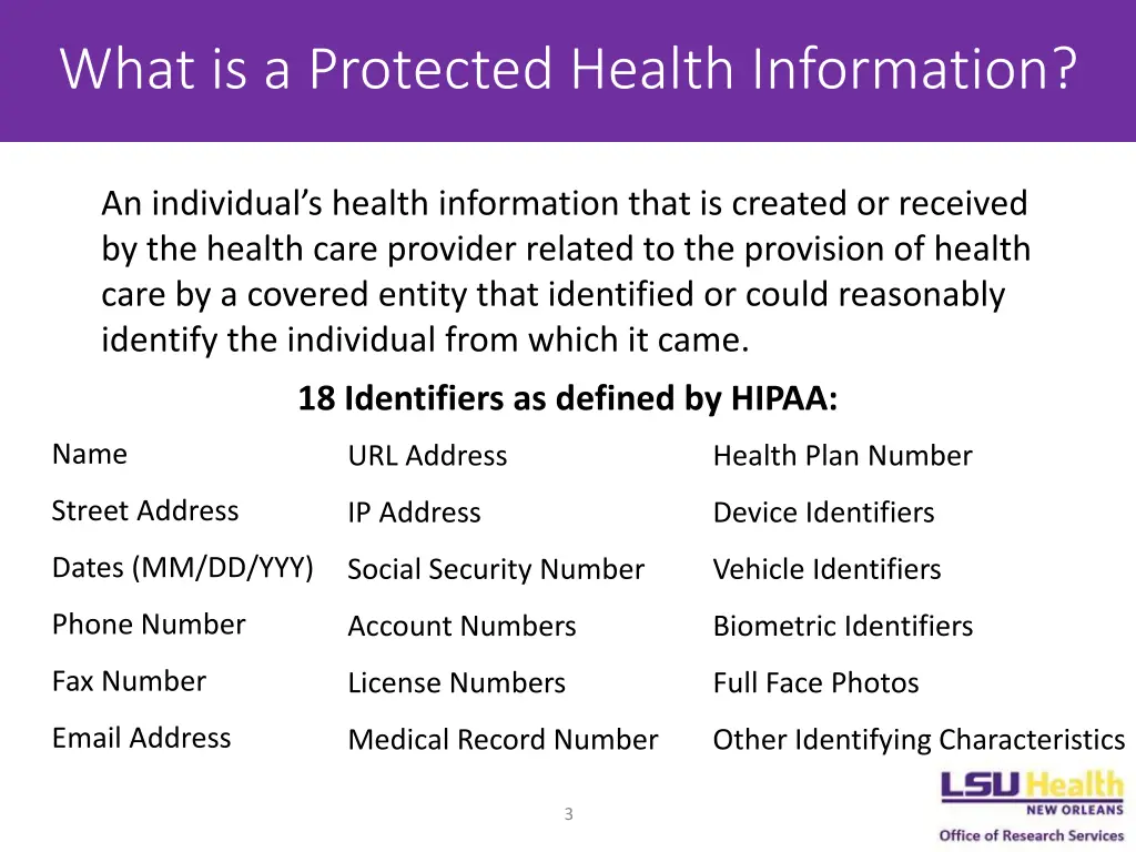 what is a protected health information