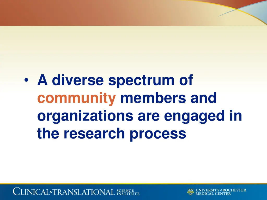 a diverse spectrum of community members
