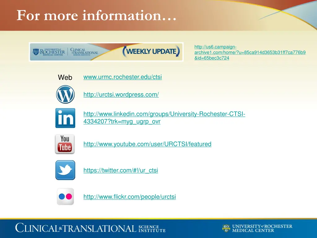 for more information