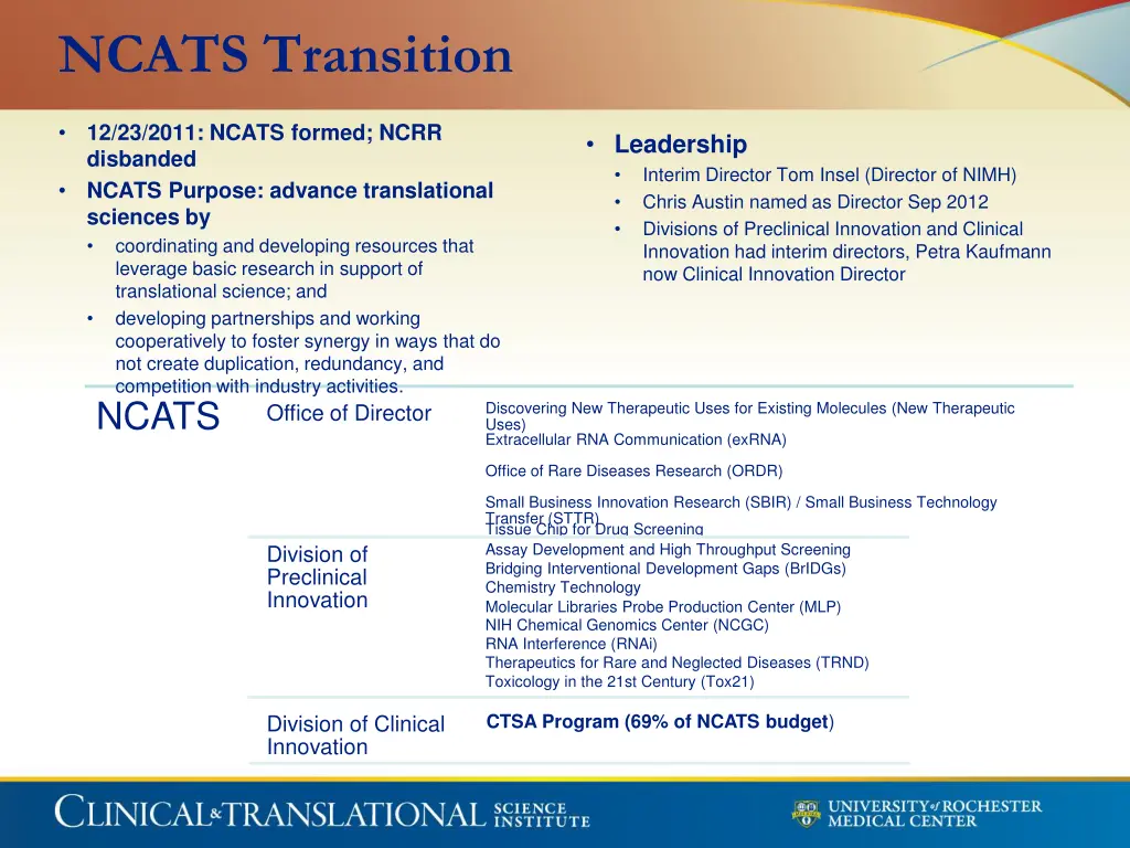 ncats transition