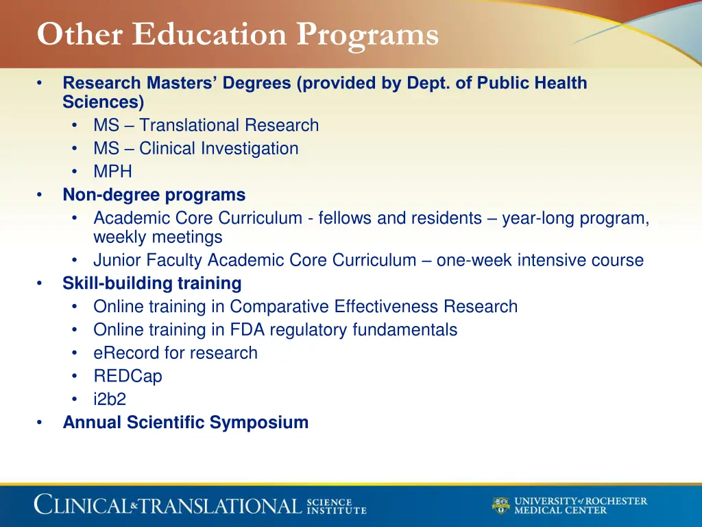 other education programs