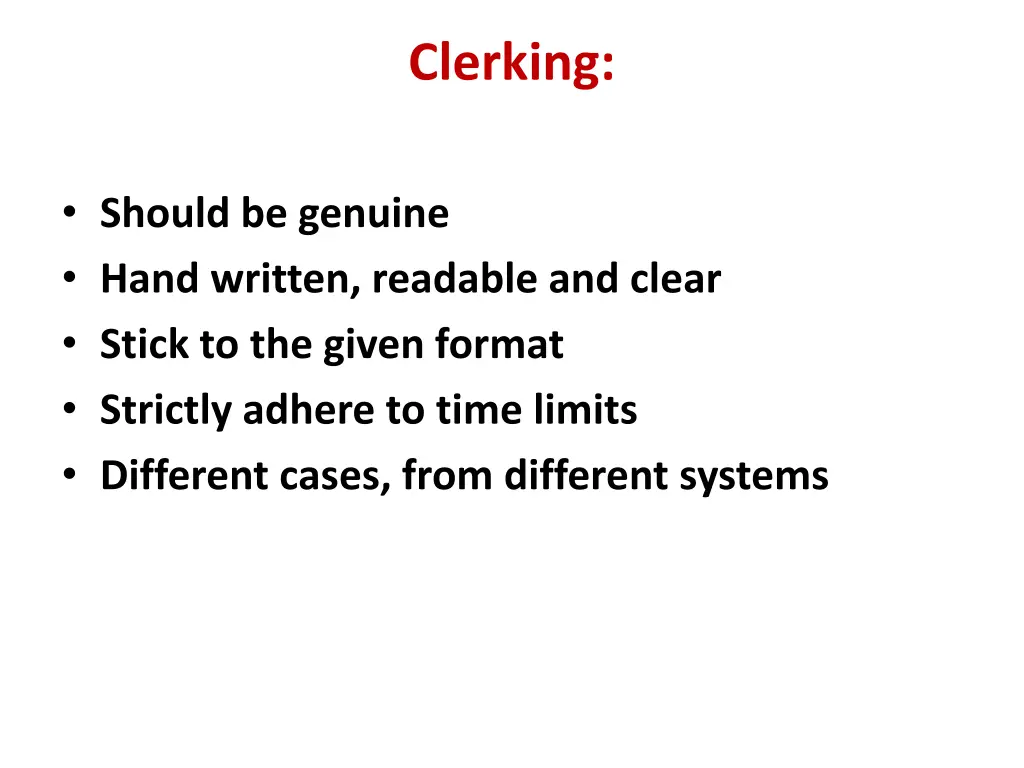 clerking
