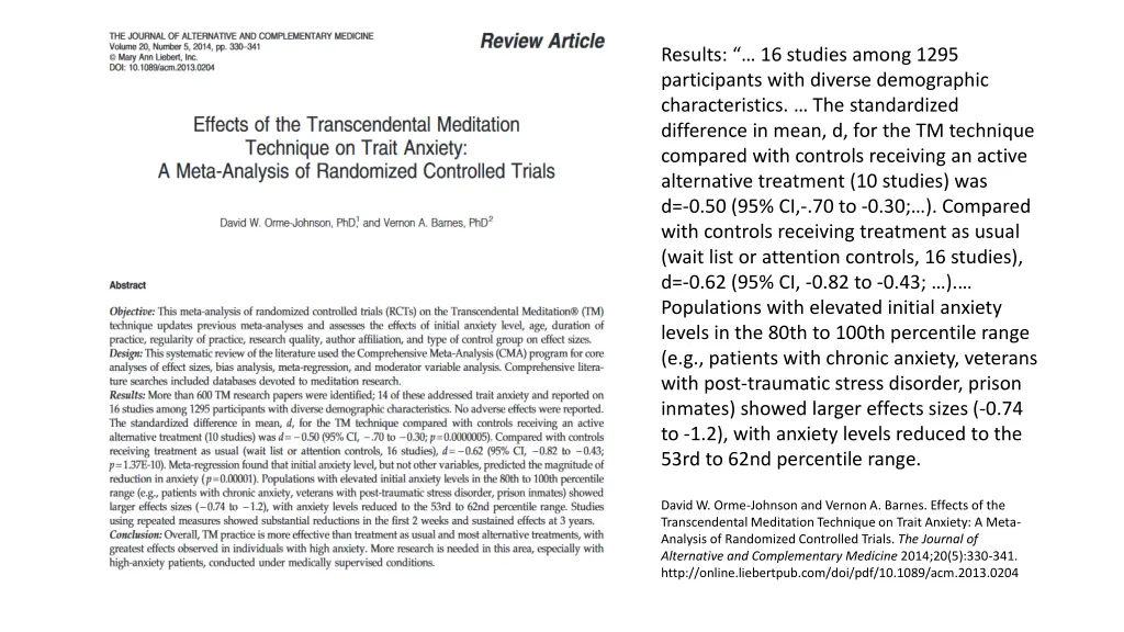 results 16 studies among 1295 participants with