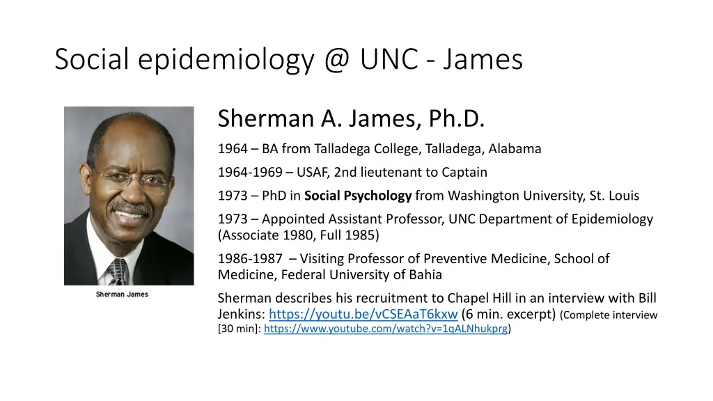 social epidemiology @ unc james