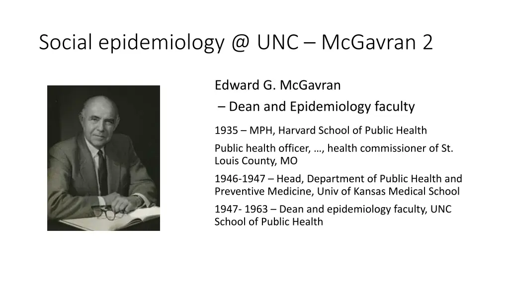 social epidemiology @ unc mcgavran 2