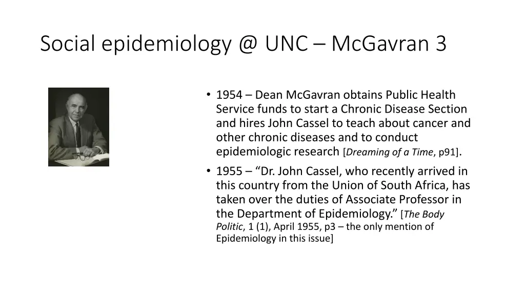 social epidemiology @ unc mcgavran 3 1