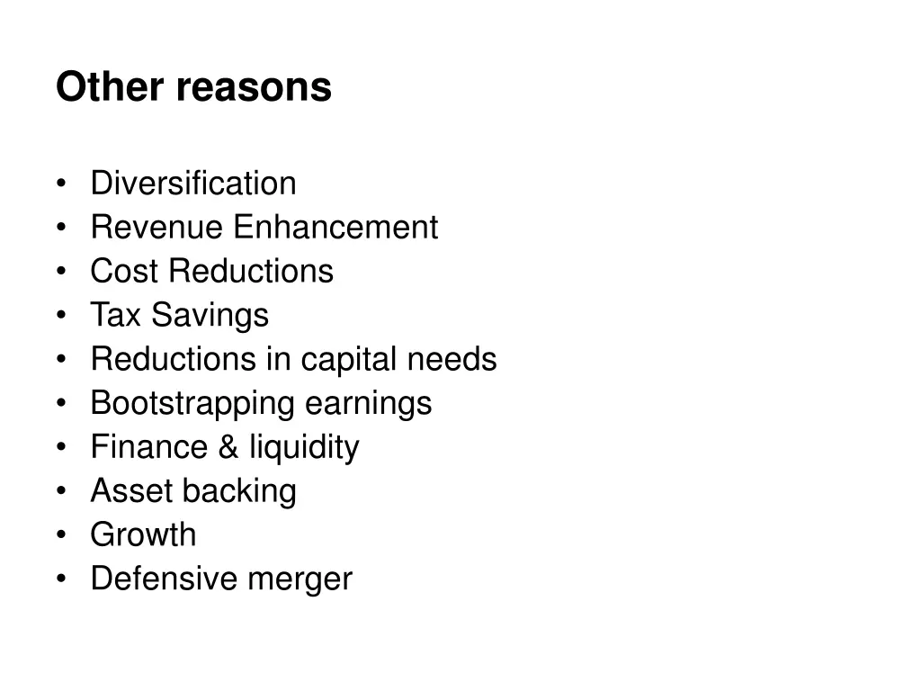 other reasons