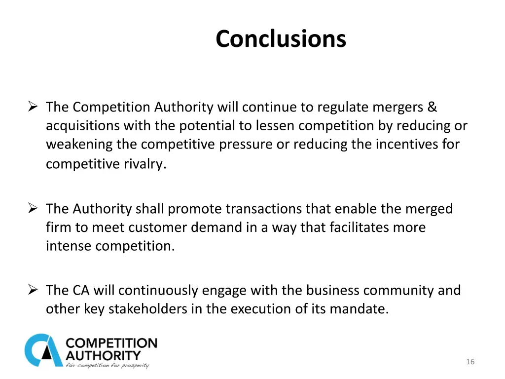 conclusions