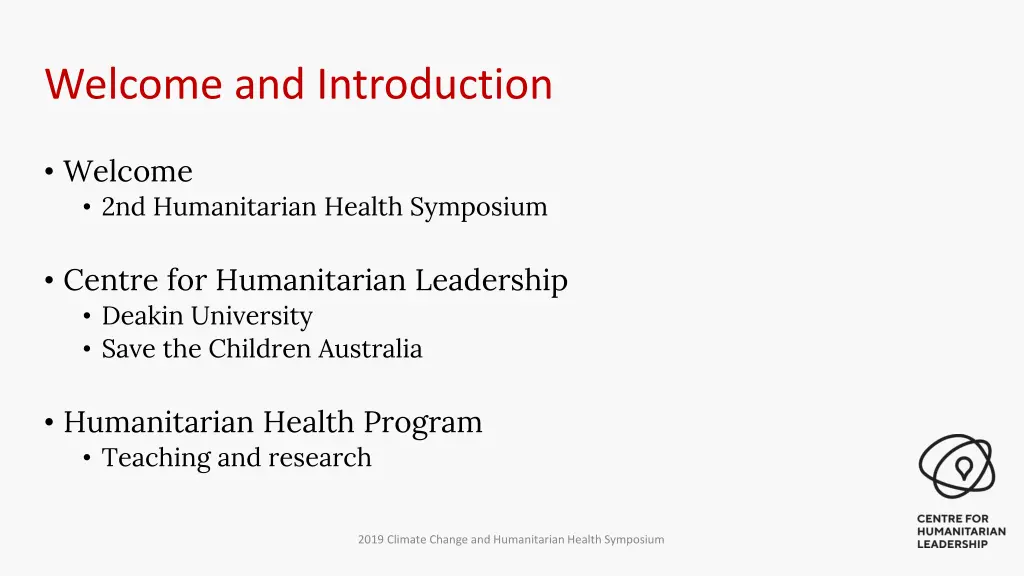 welcome and introduction