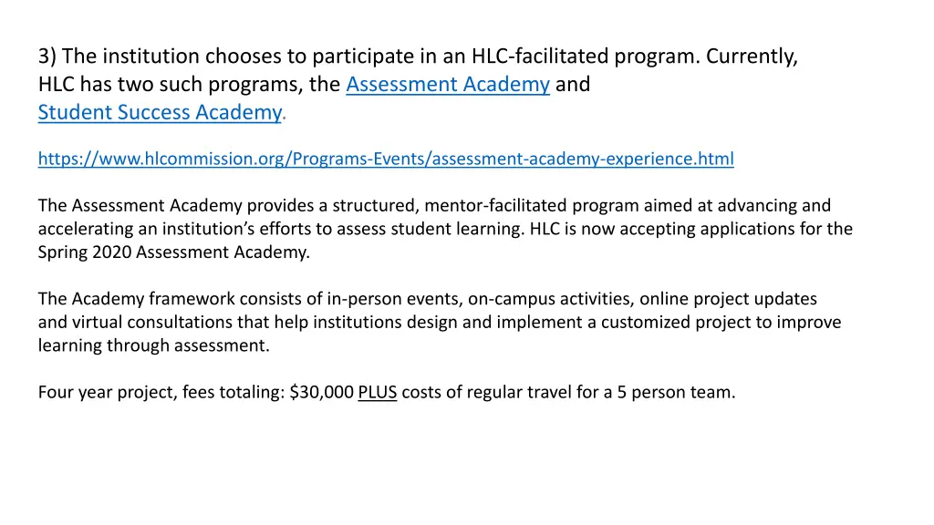 3 the institution chooses to participate