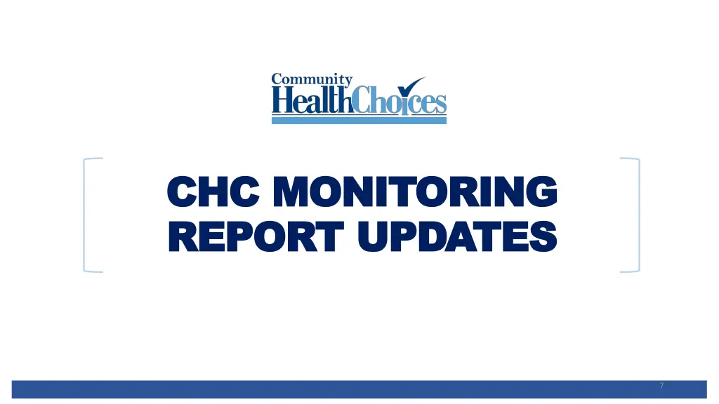 chc monitoring chc monitoring report updates