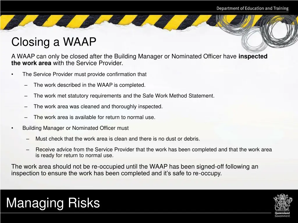 closing a waap