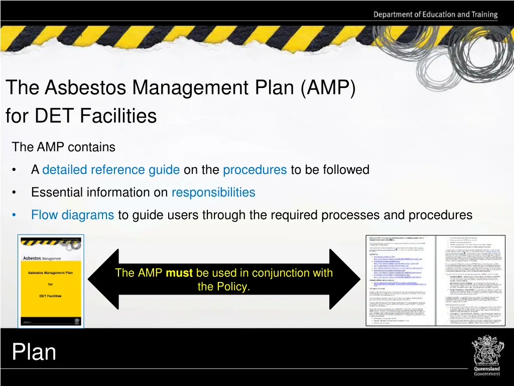 the asbestos management plan