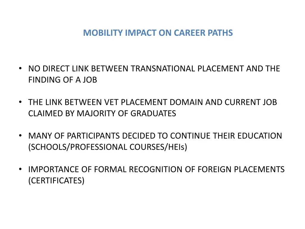 mobility impact on career paths